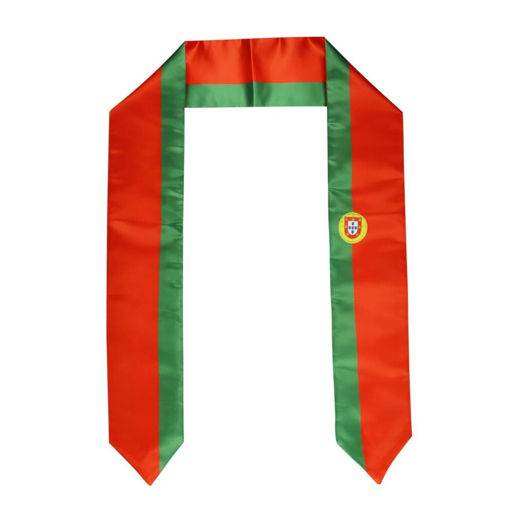 4535 Portugal Flag Graduation Stole Sash for Study Aboard International